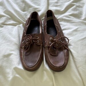 Sperry Dark Brown Leather Boat Shoes